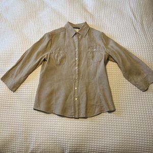 Max Mara Weekend khaki linen blouse, size M
